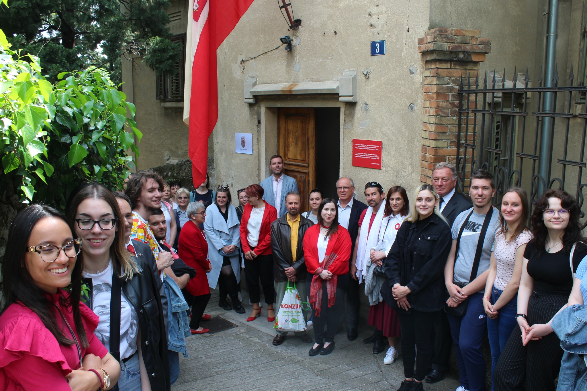 People celebrating Polish Constitution Day